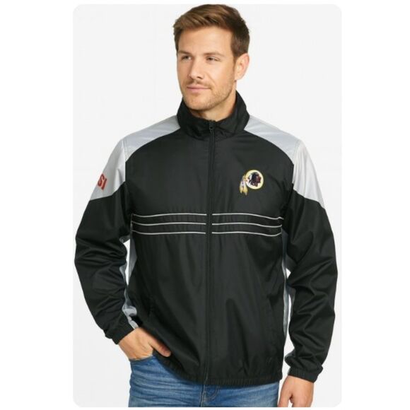 Washington Redskins NWT NFL Reebok Windbreaker Full Zip Sewn Mens Size L - Picture 1 of 7